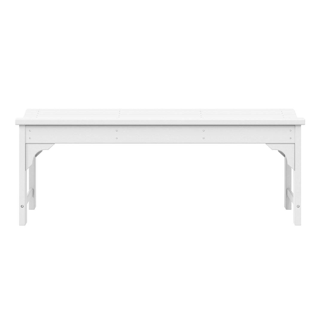 Malibu 48" length backless Poly Wood Outdoor / Garden bench