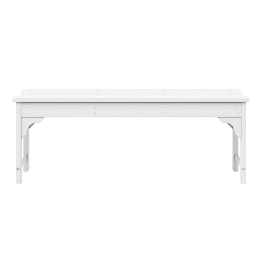 Malibu 48" length backless Poly Wood Outdoor / Garden bench