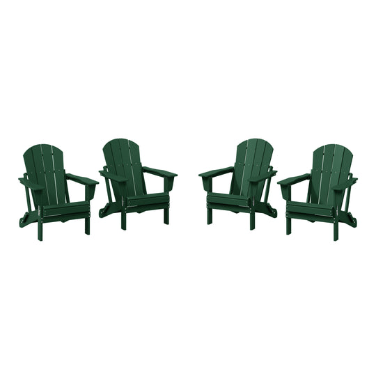 Malibu 4-Piece set outdoor folding Poly Adirondack chair