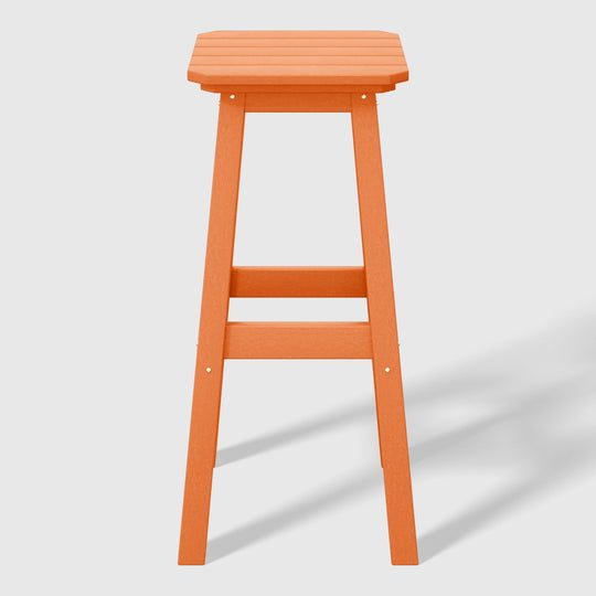 Malibu 29" HDPE Outdoor Patio Square Bar Height Bar Stool