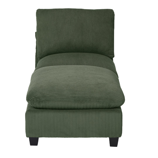 Hearthside 68.5" Corduroy Upholstered Indoor Chaise Lounge Chair