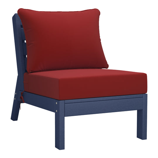 Avalon Outdoor Patio HDPE Sectional Sofa with Patio Cushions