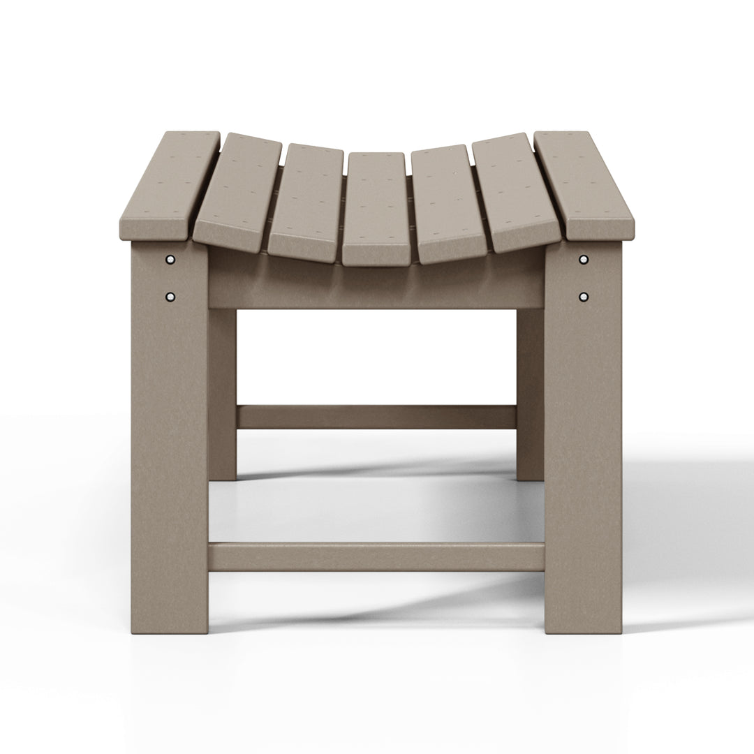 Malibu 48" length backless Poly Wood Outdoor / Garden bench