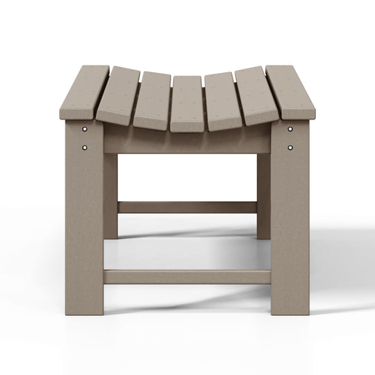 Malibu 48" length backless Poly Wood Outdoor / Garden bench