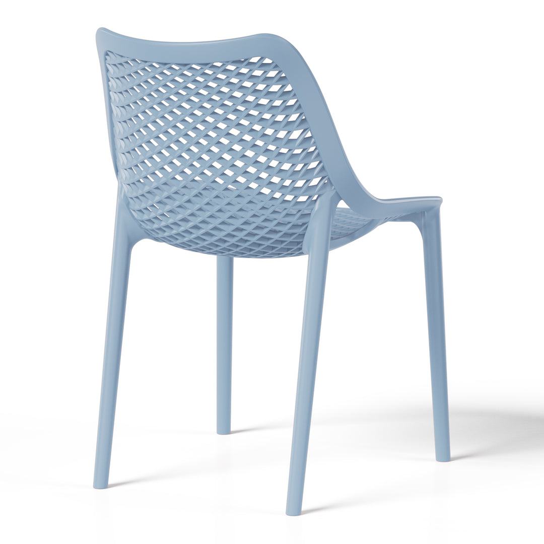 Playa Outdoor Stackable Modern Plastic Dining Chairs (Set of 2)