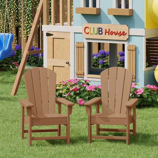 Malibu Kids Outdoor Adirondack Plastic Patio Chair (Set of 2)