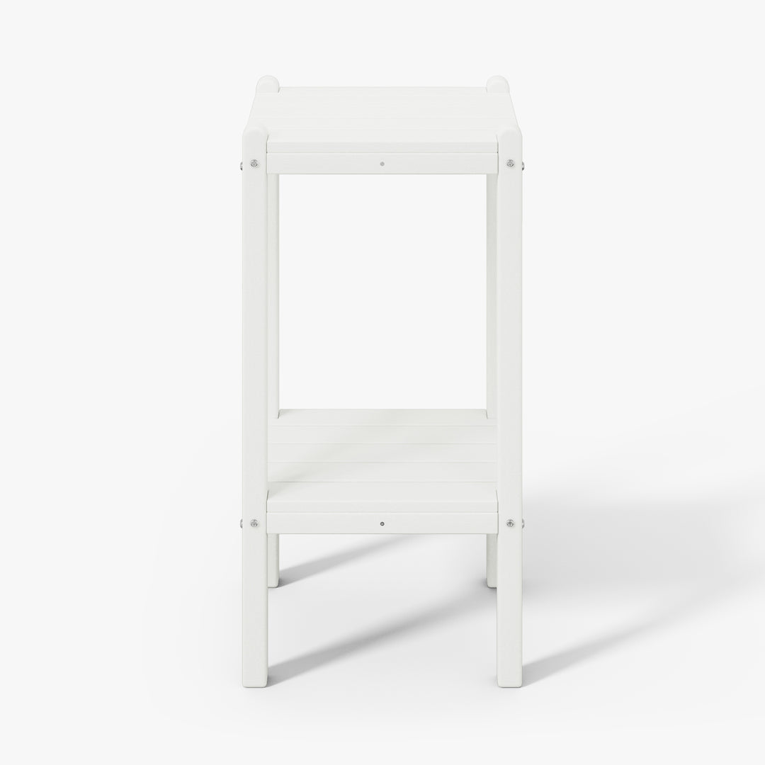 Malibu 36" Outdoor Adirondack HDPE 2-Tier Patio Side Table