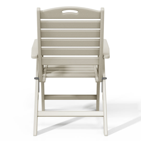 Malibu HDPE Adjustable Highback Folding Patio Dining Chair