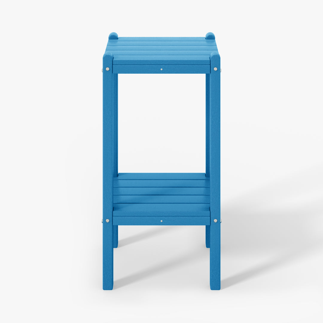 Malibu 36" Outdoor Adirondack HDPE 2-Tier Patio Side Table