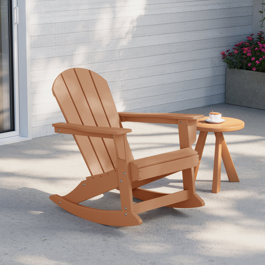 Malibu Outdoor / Patio Poly Adirondack rocking chair