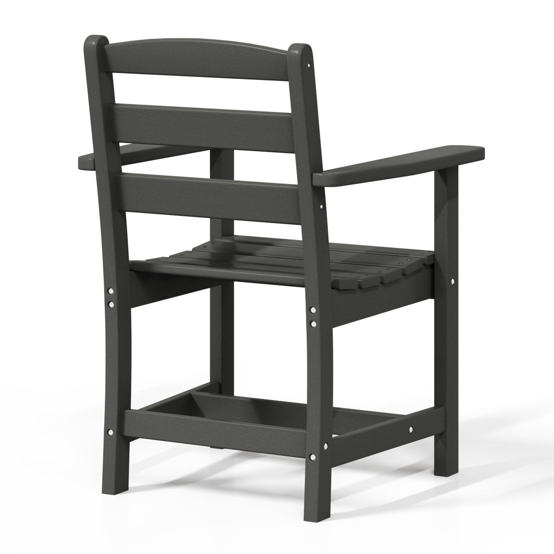Ashore Outdoor HDPE Patio Classic Dining Arm Chair