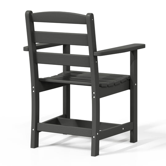 Ashore Outdoor HDPE Patio Classic Dining Arm Chair