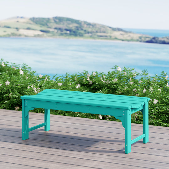 Malibu 48" length backless Poly Wood Outdoor / Garden bench