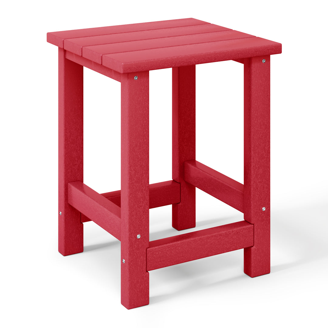 Malibu Kids Outdoor Patio Furniture HDPE Adirondack Square Side Table