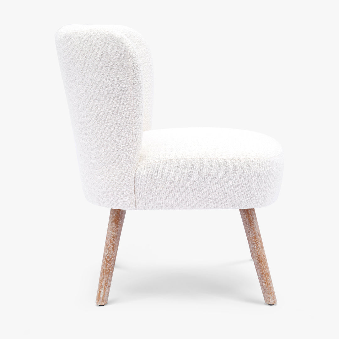 Genevieve 25" Wide Upholstered Boucle Accent Chairs (Set of 2)