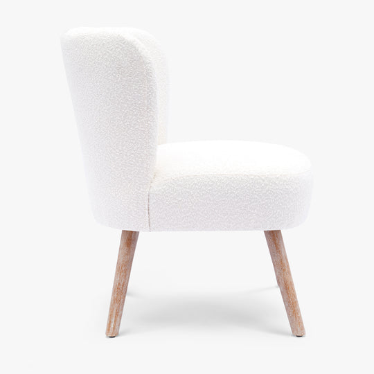 Genevieve 25" Wide Upholstered Boucle Accent Chairs (Set of 2)