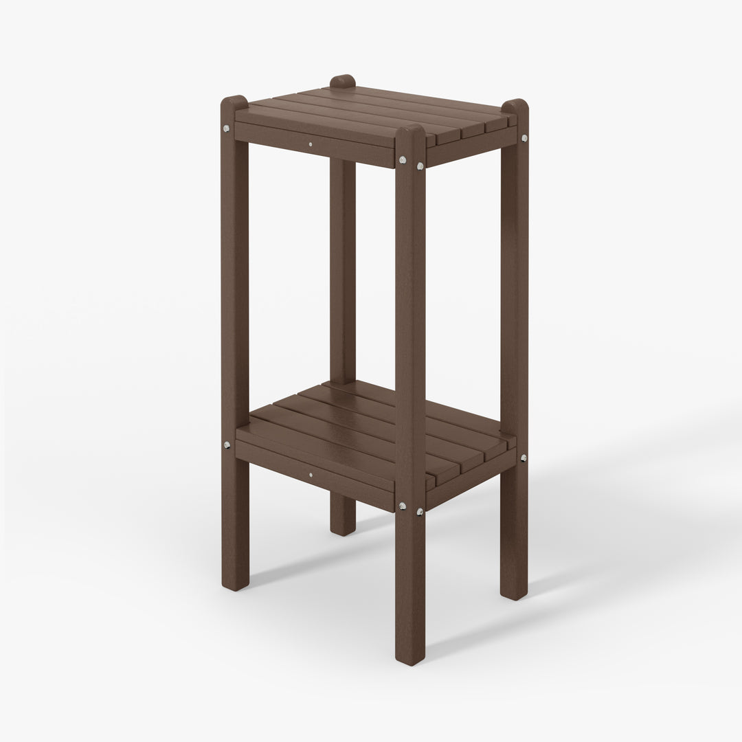 Malibu 36" Outdoor Adirondack HDPE 2-Tier Patio Side Table