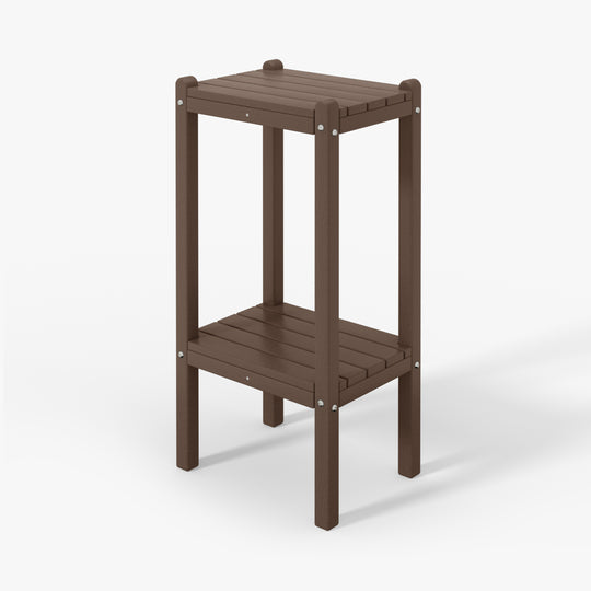 Malibu 36" Outdoor Adirondack HDPE 2-Tier Patio Side Table