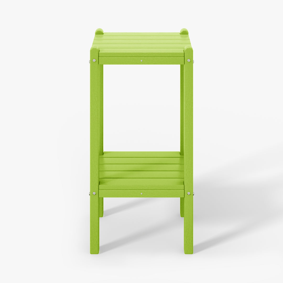 Malibu 36" Outdoor Adirondack HDPE 2-Tier Patio Side Table