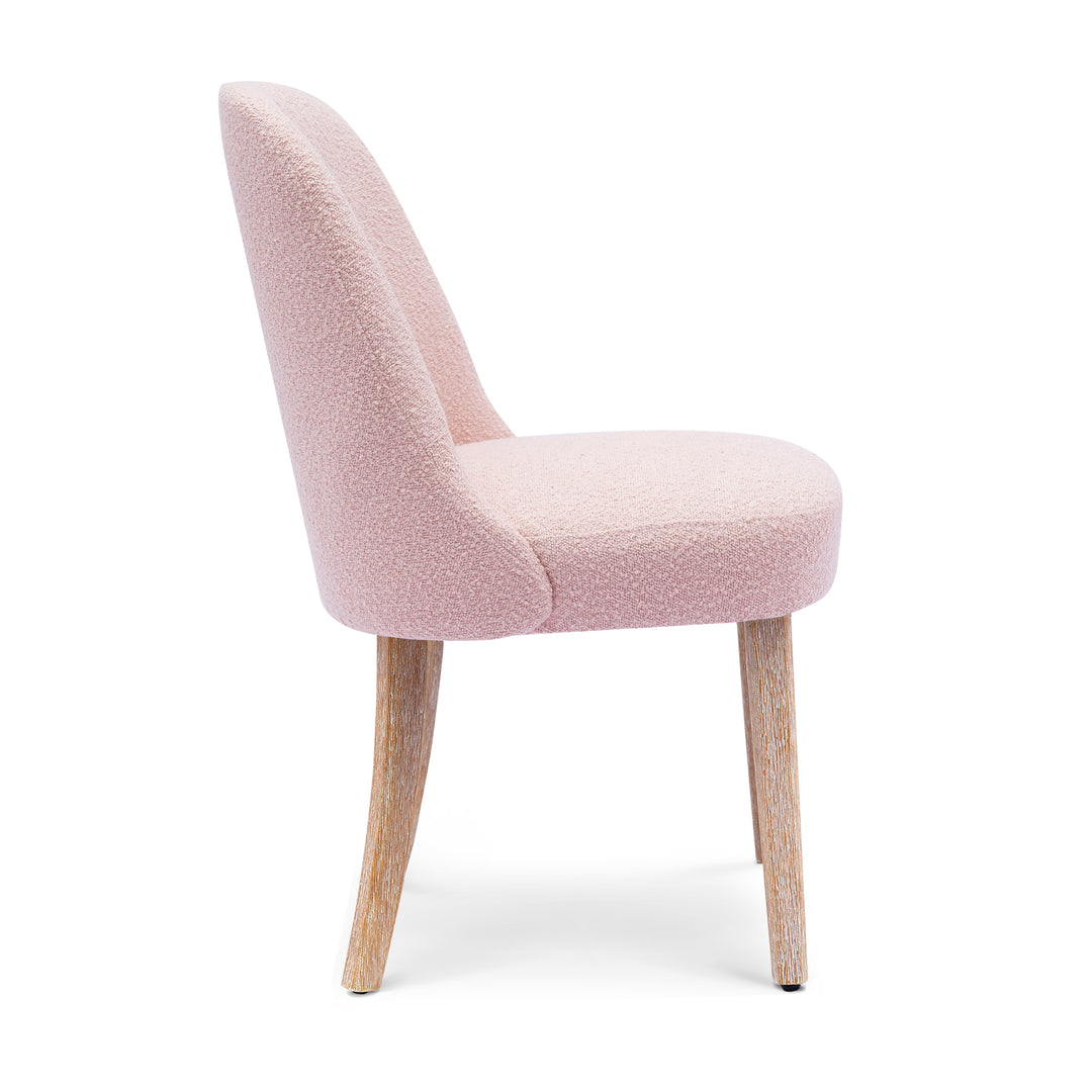 Genevieve Mid-Century Modern Upholstered Boucle Dining Chair (Set of 6)