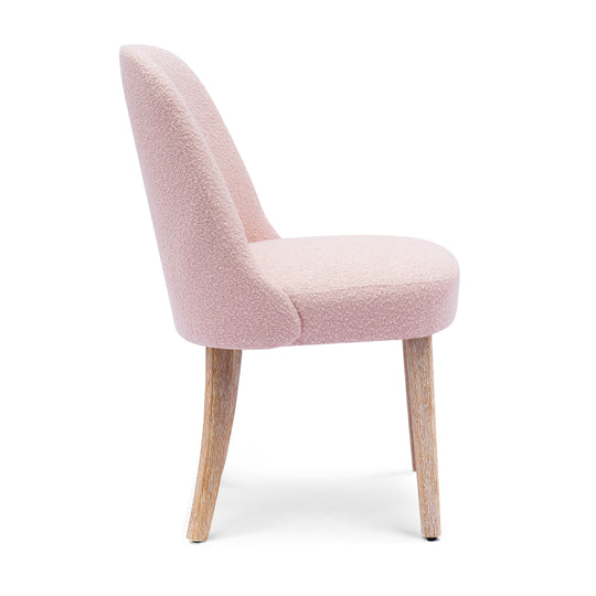 Genevieve Mid-Century Modern Upholstered Boucle Dining Chair (Set of 6)