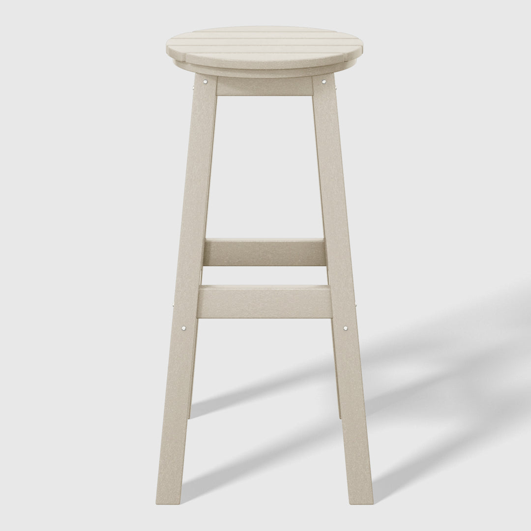 Malibu 29" HDPE Outdoor Patio Round Bar Stool