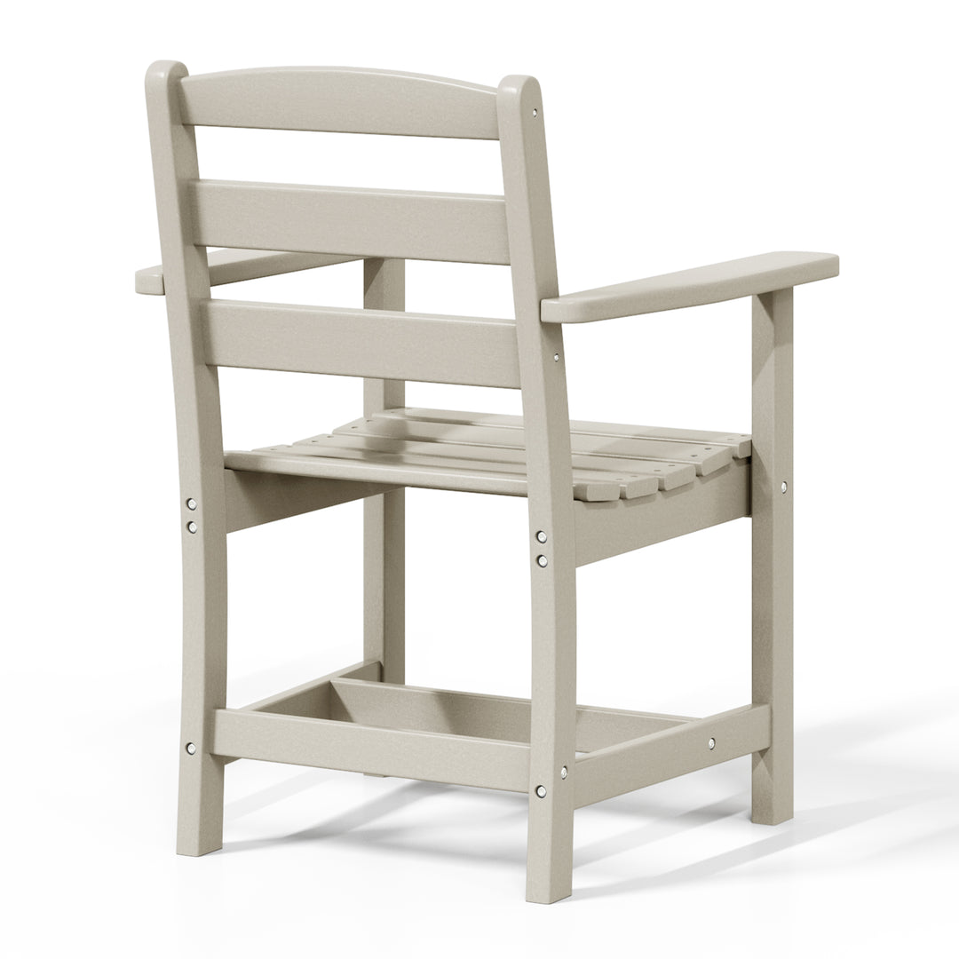 Ashore Outdoor HDPE Patio Classic Dining Arm Chair