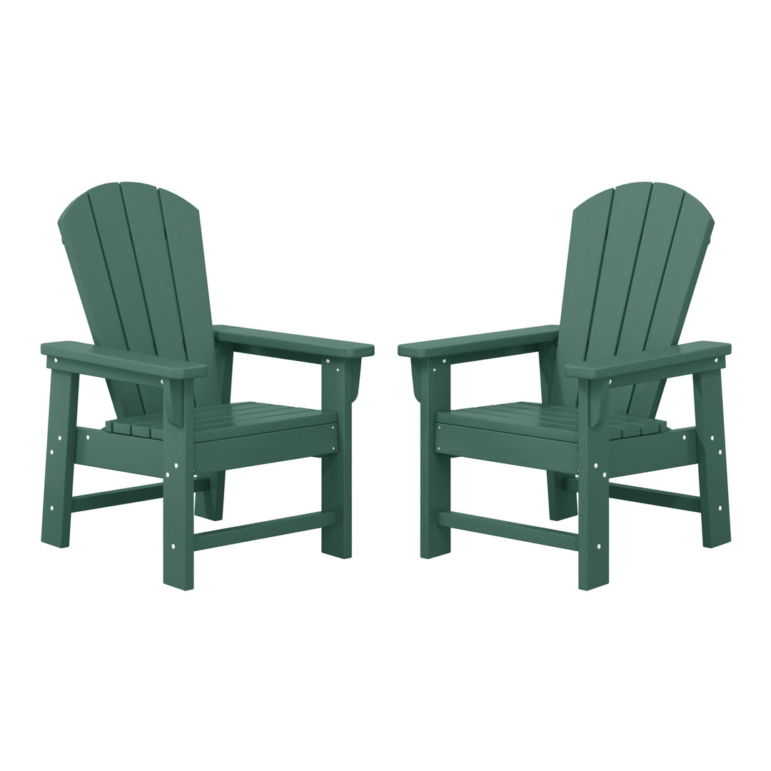 Malibu Kids Outdoor Adirondack Plastic Patio Chair (Set of 2)