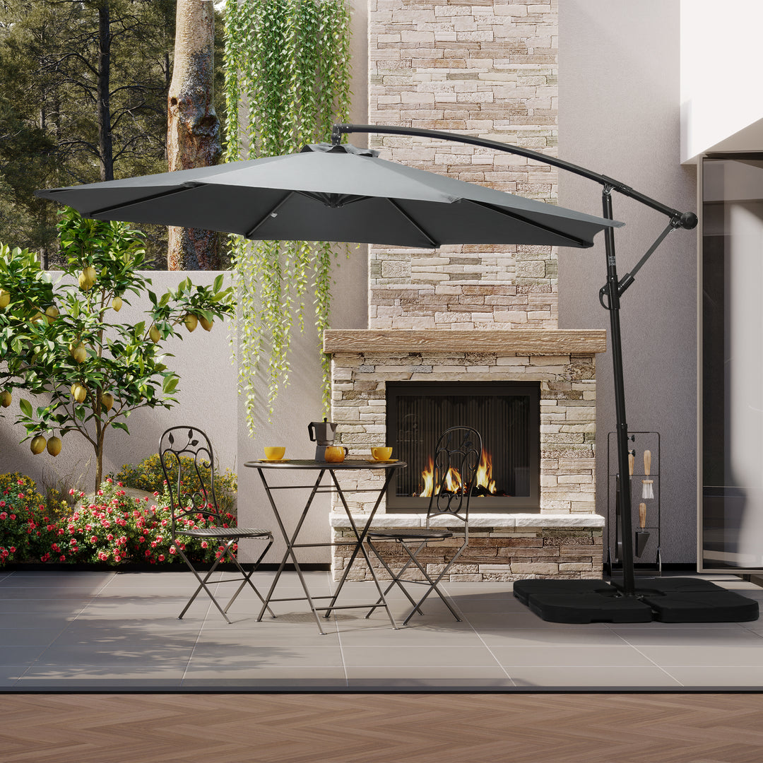 Julia 10 ft. Outdoor / Patio Cantilever Hanging Umbrella