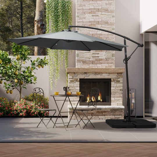 Julia 10 ft. Outdoor / Patio Cantilever Hanging Umbrella