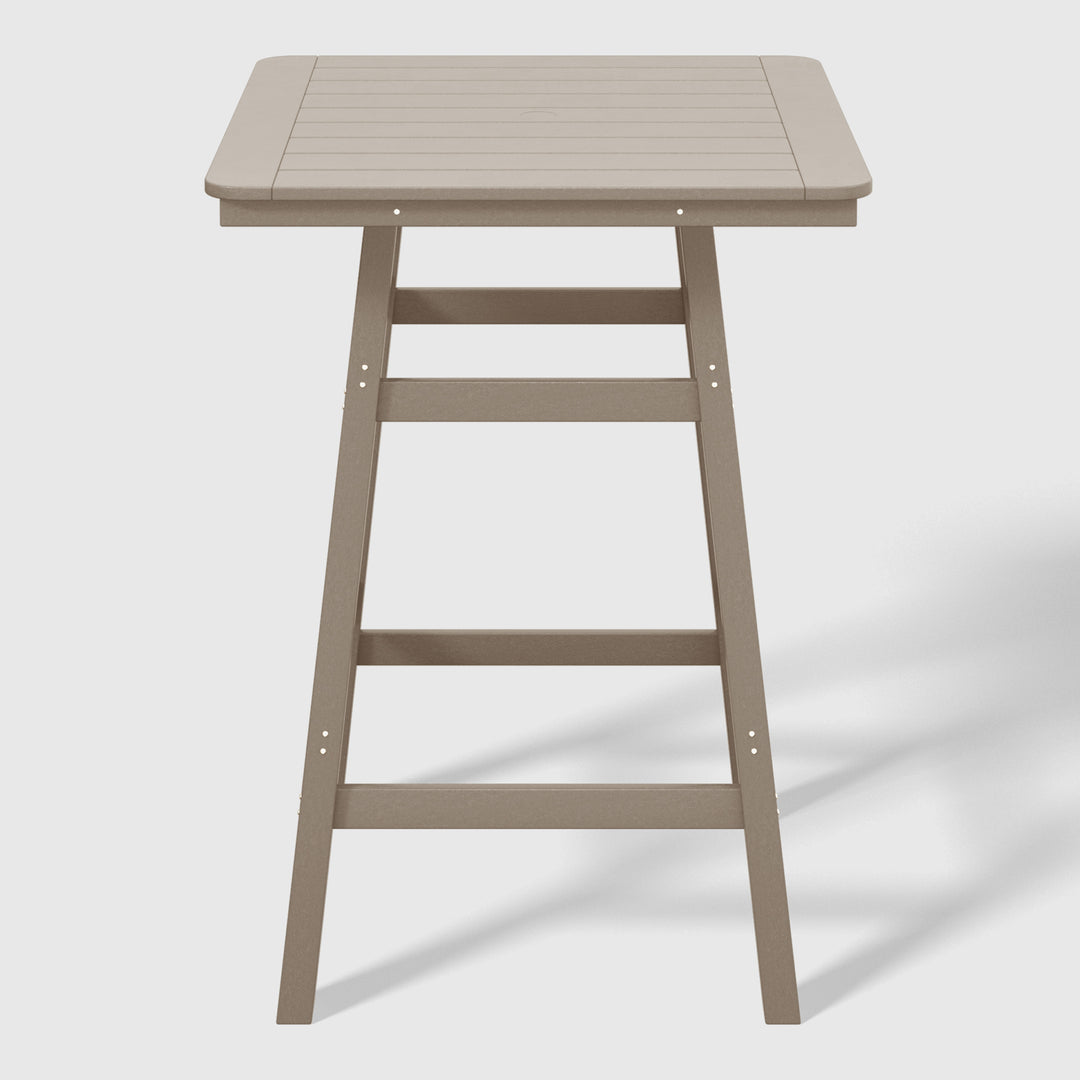 Malibu Square Outdoor Patio Bistro Bar Table With Umbrella Hole