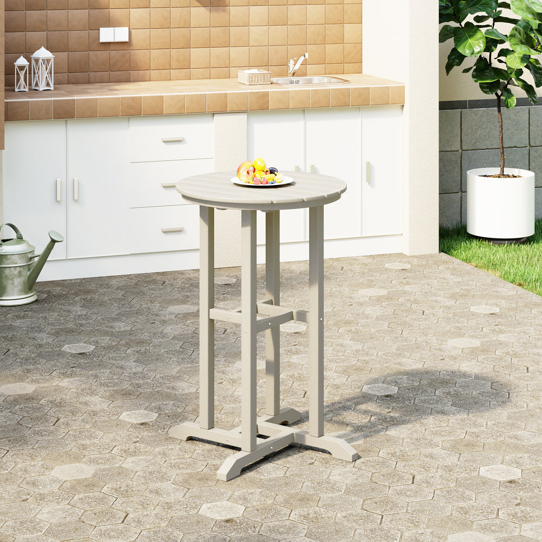 Malibu 37" Counter Height Round Outdoor Patio Bistro Bar Table