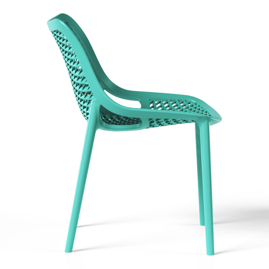 Playa Outdoor Stackable Modern Plastic Dining Chairs (Set of 2)