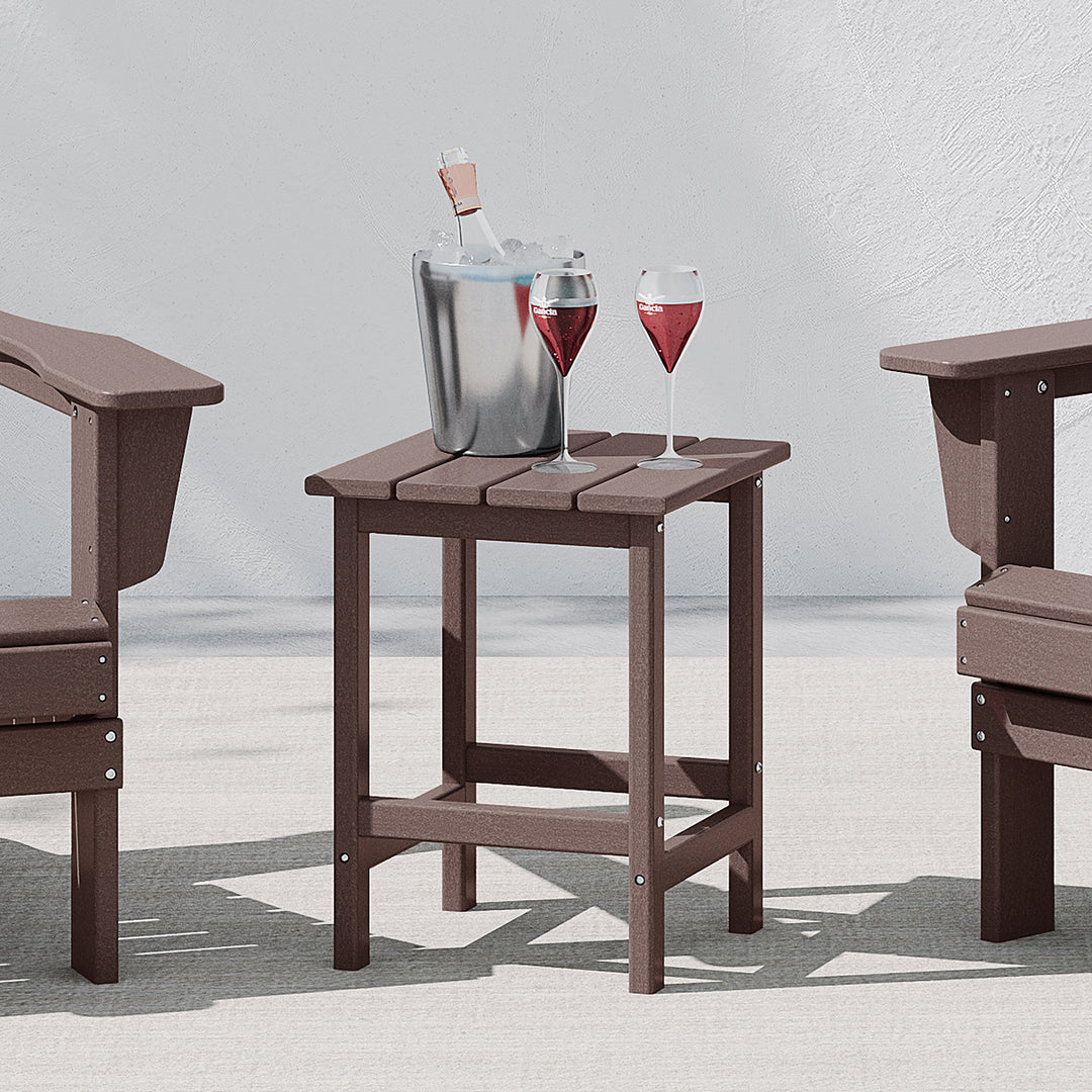 Malibu 14" square outdoor Side table for Adirondack chair