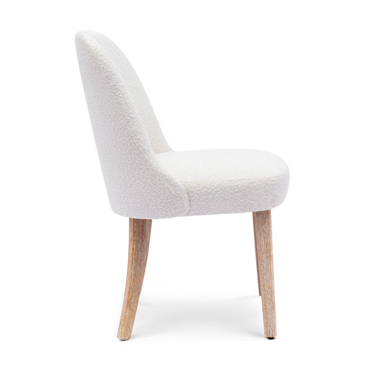 Genevieve Mid-Century Modern Upholstered Boucle Dining Chair (Set of 6)