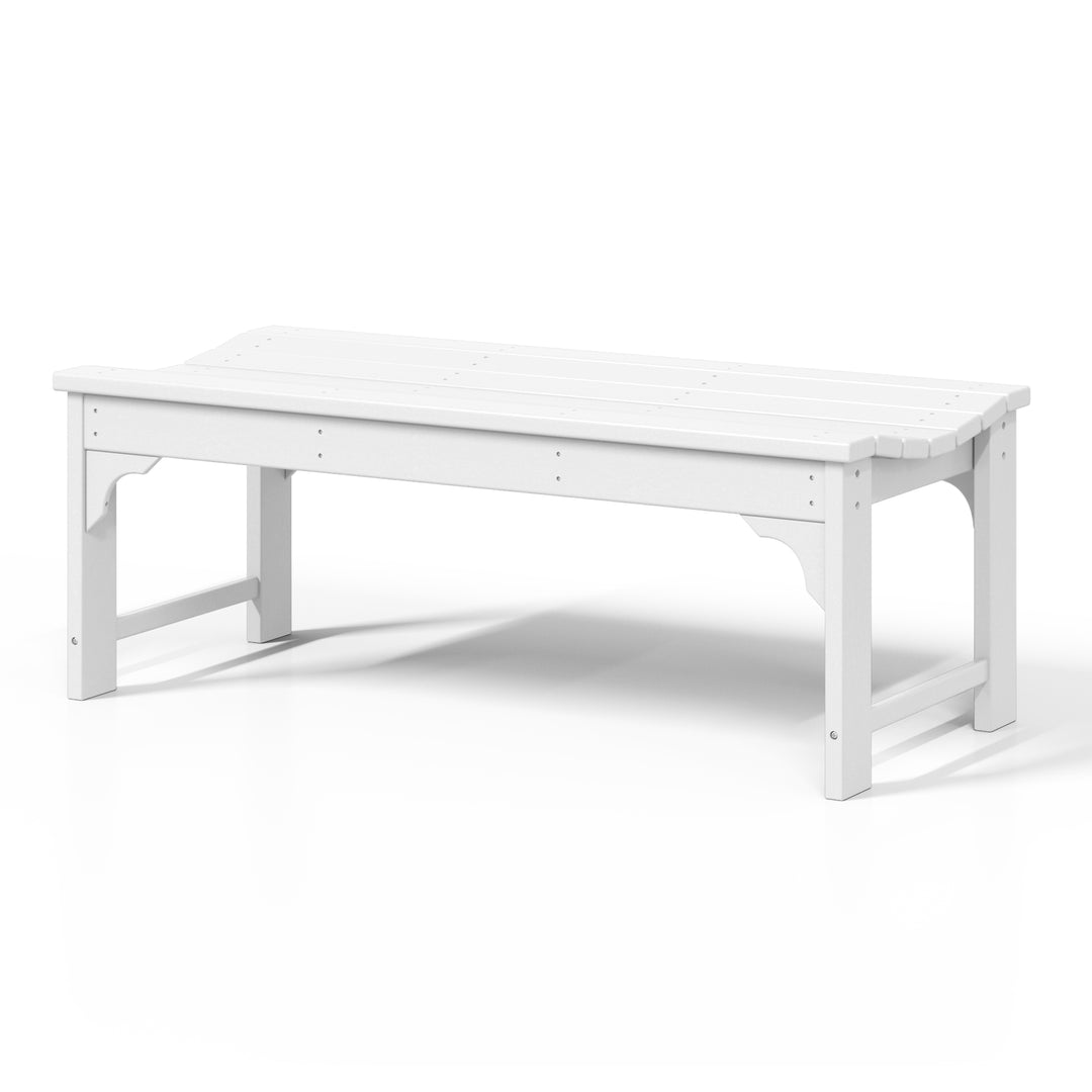 Malibu 48" length backless Poly Wood Outdoor / Garden bench