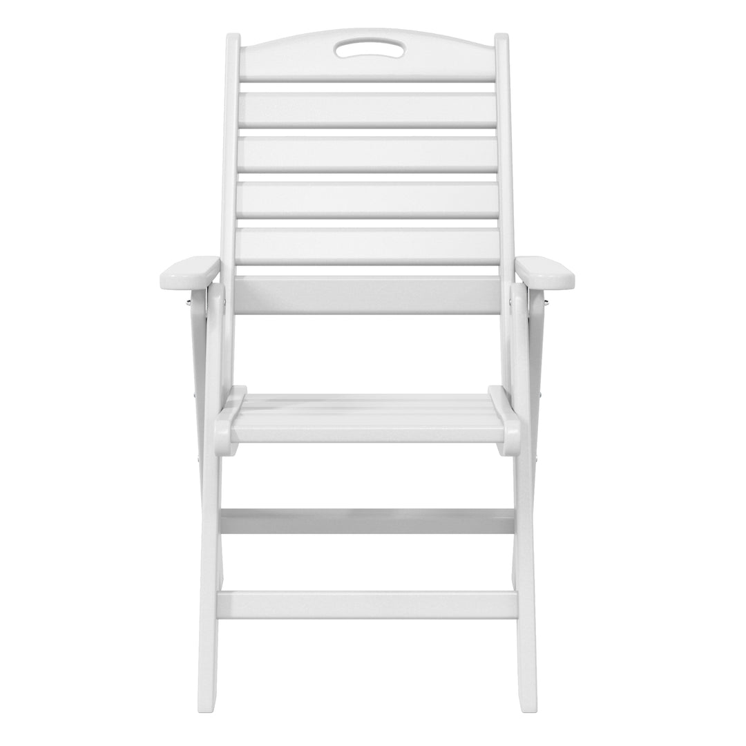 Malibu HDPE Adjustable Highback Folding Patio Dining Chair