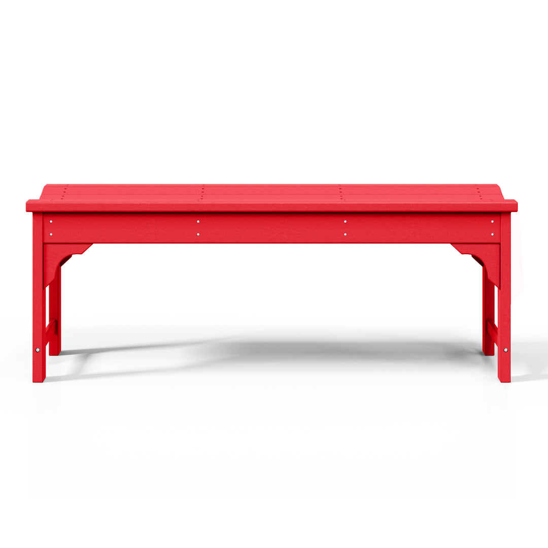 Malibu 48" length backless Poly Wood Outdoor / Garden bench