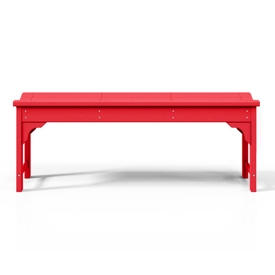 Malibu 48" length backless Poly Wood Outdoor / Garden bench