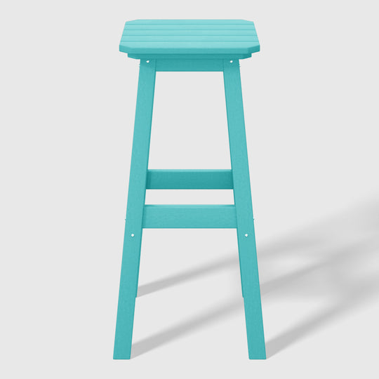 Malibu 29" HDPE Outdoor Patio Square Bar Height Bar Stool