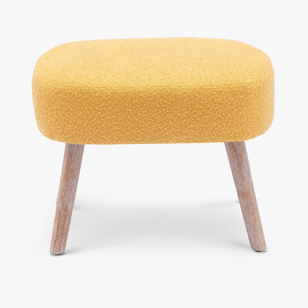 Genevieve 21" Wide Square Upholstered Cushion Ottoman Foot Stool