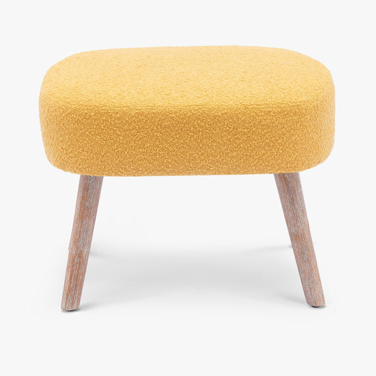 Genevieve 21" Wide Square Upholstered Cushion Ottoman Foot Stool