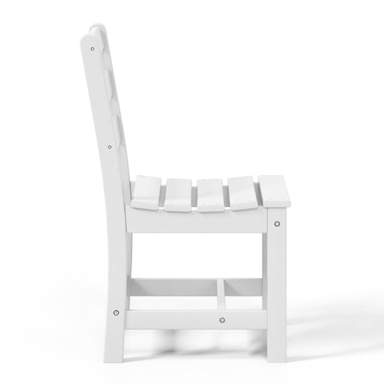 Ashore Outdoor HDPE Patio Classic Armless Dining Side Chair