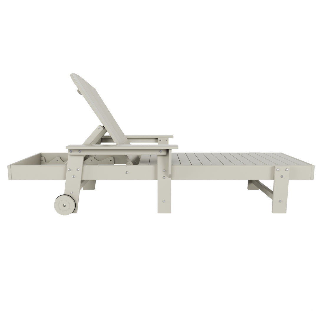 Malibu Reclining Chaise Lounge With Arms & Wheels