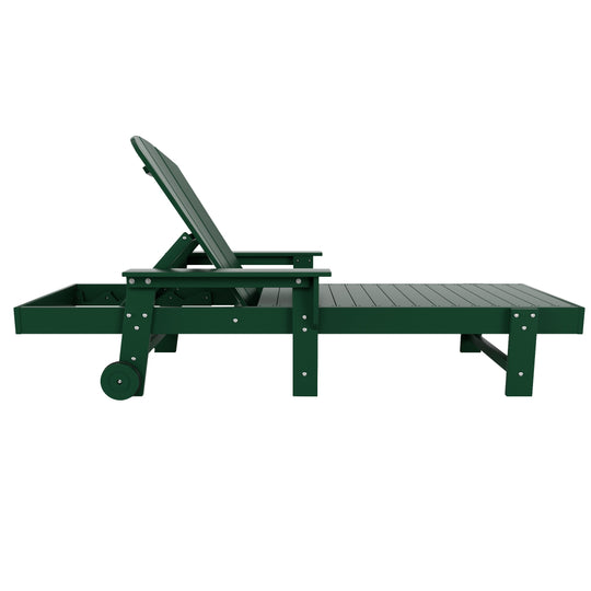 Malibu Reclining Chaise Lounge With Arms & Wheels