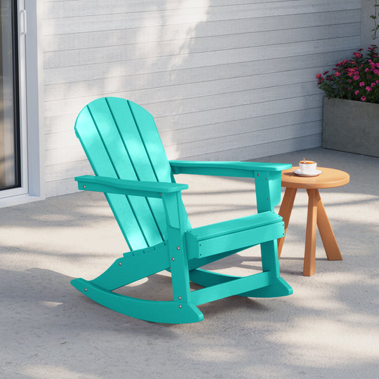 Malibu Outdoor / Patio Poly Adirondack rocking chair