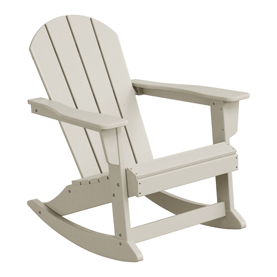 Malibu 3-Piece set Outdoor / Patio Poly Adirondack rocking chairs with a side table ( 2 seater )