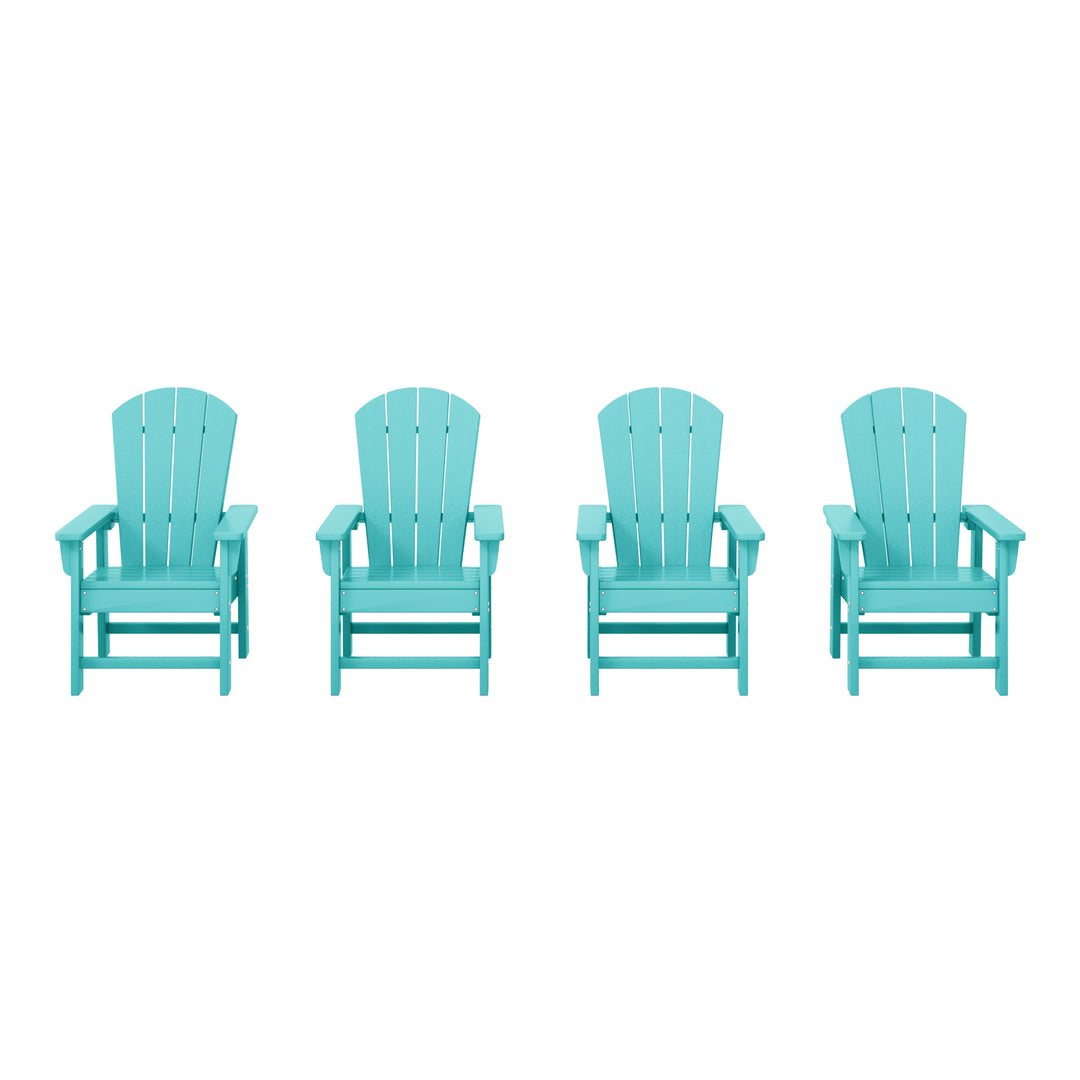Malibu Kids Outdoor Adirondack Plastic Patio Chair (Set of 4)