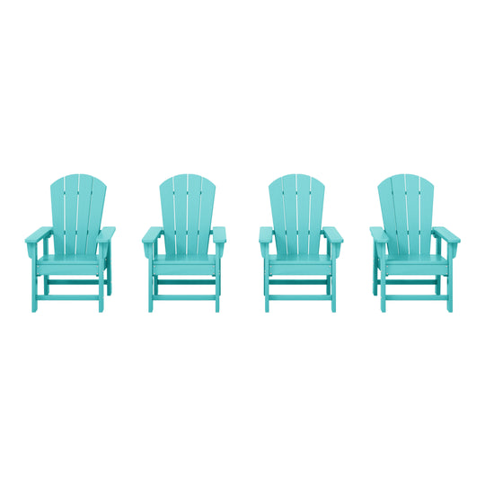 Malibu Kids Outdoor Adirondack Plastic Patio Chair (Set of 4)