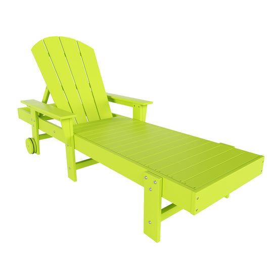 Malibu Reclining Chaise Lounge With Arms & Wheels